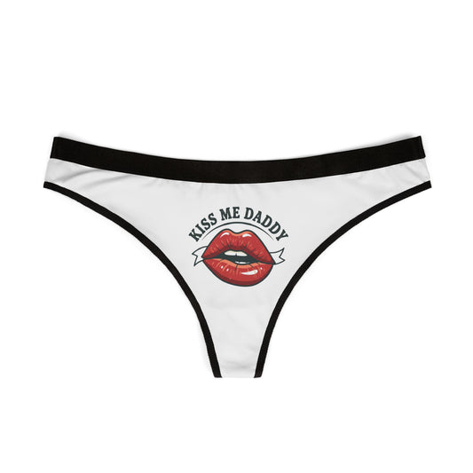 Thong — 'Kiss Me Daddy' Red Lips Graphic Women's Thong