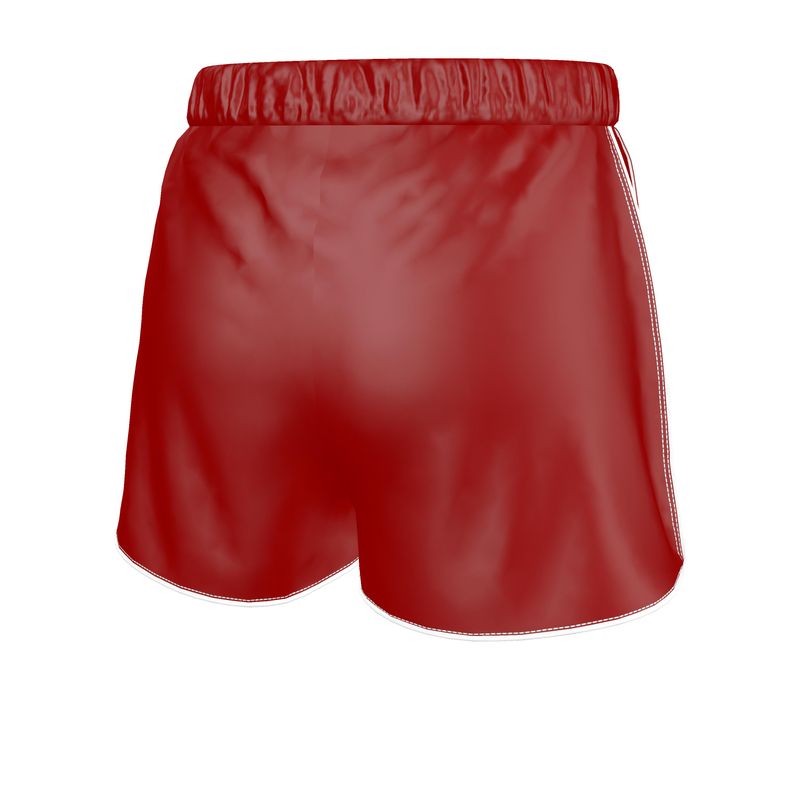 The Solitude Crimson Silk Satin Pyjama Shorts