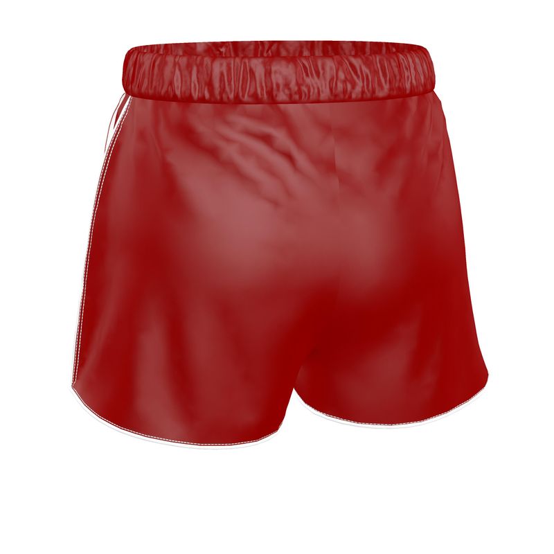 The Solitude Crimson Silk Satin Pyjama Shorts