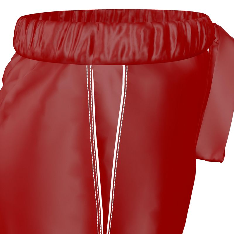 The Solitude Crimson Silk Satin Pyjama Shorts