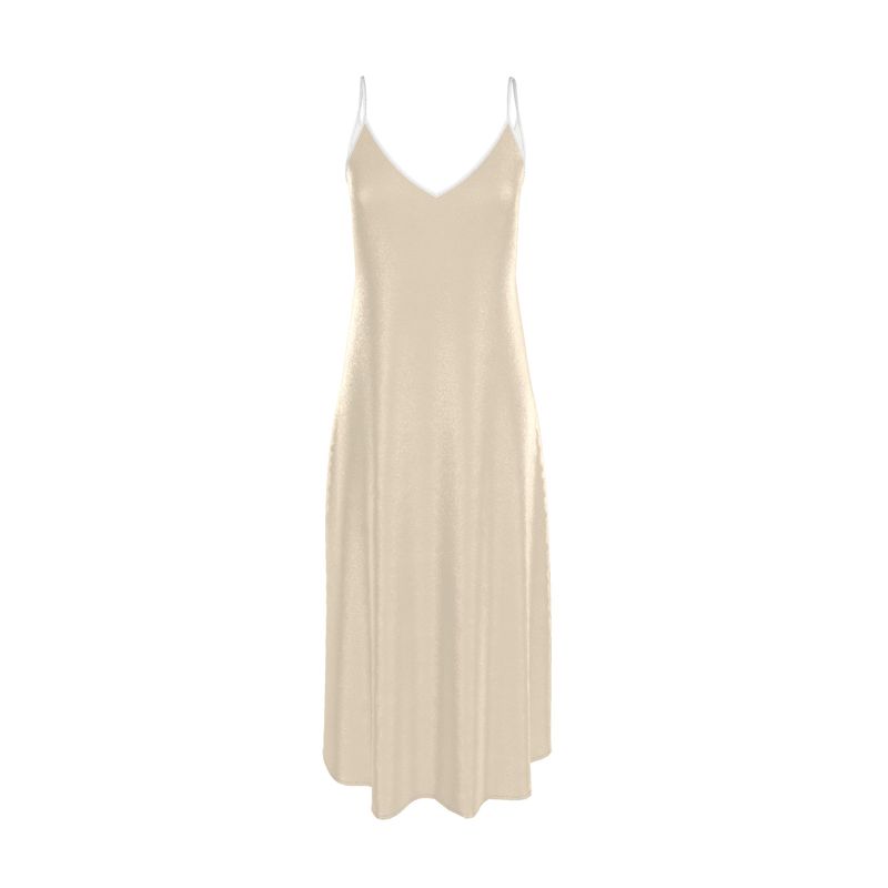 The Champagne Silk Satin Slip Dress