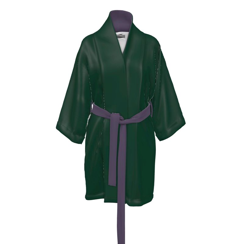 The Deep Emerald Silk Loungewear Robe