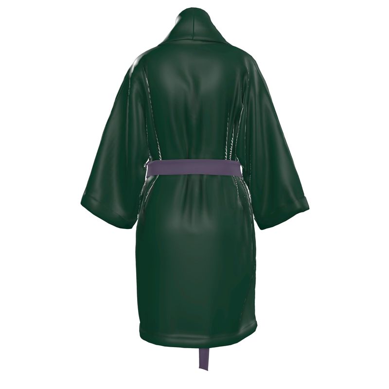 The Deep Emerald Silk Loungewear Robe