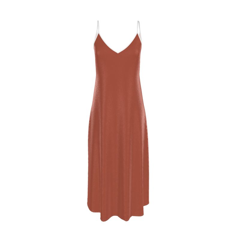 The Tuscan Terracotta Silk Slip Dress