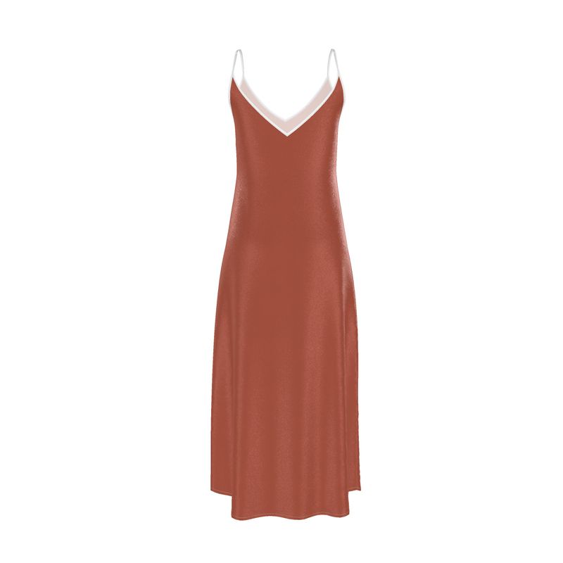 The Tuscan Terracotta Silk Slip Dress
