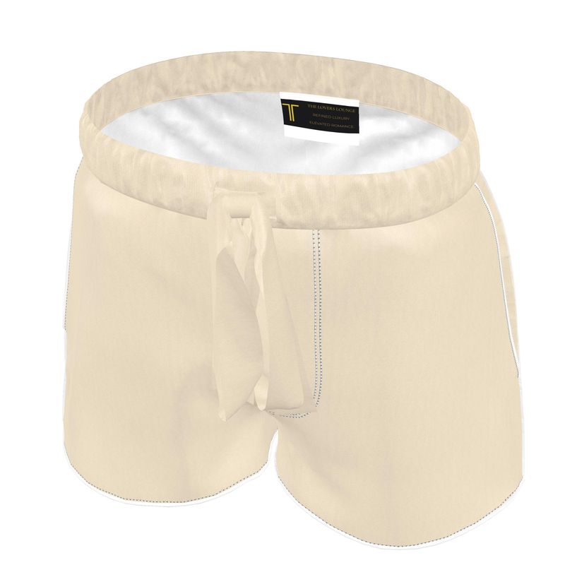 The Solitude Champagne Silk Satin Pyjama Shorts