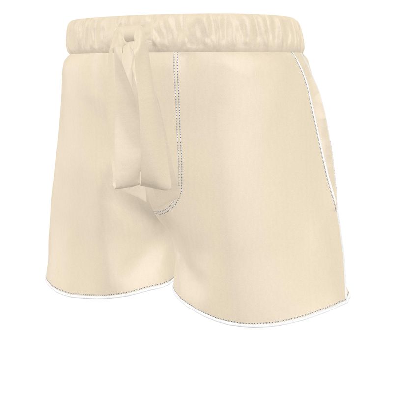The Solitude Champagne Silk Satin Pyjama Shorts