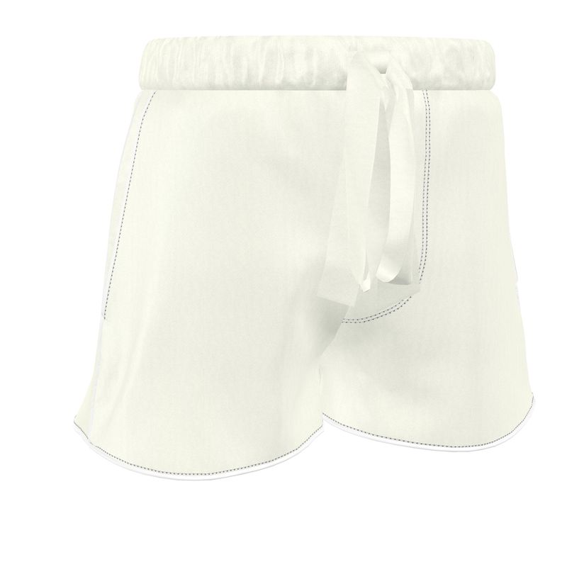 The Ivory Silk Satin Pyjama Shorts