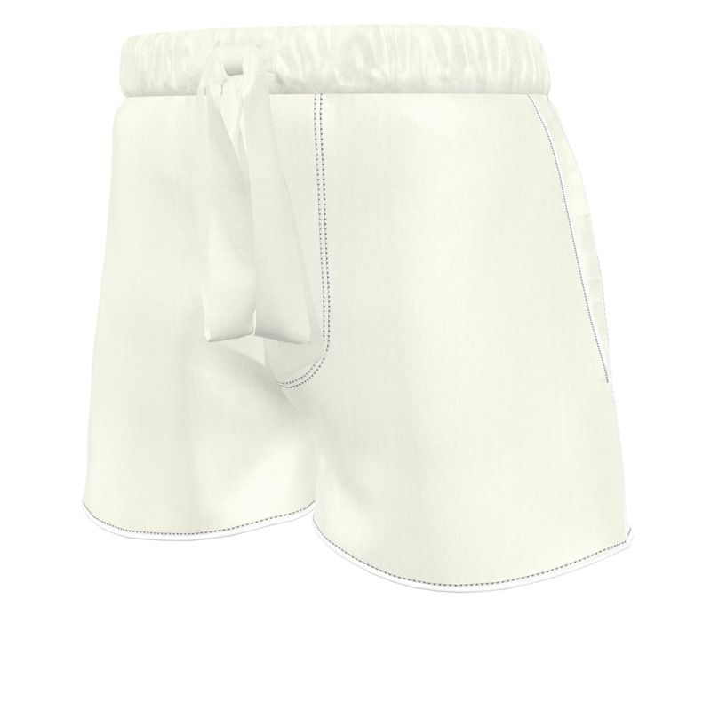 The Ivory Silk Satin Pyjama Shorts